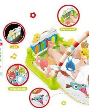 تشک بازی پیانودار موزیکال چراغدار BABY TOYS PLAY GYM
