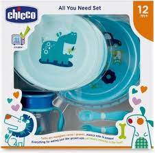 chicco gift set 12 |قیمت سرویس ظرف چیکو اورجینال ایتالیا|قیمت ست ظرف چیکو 5 تکه chicco|سرویس ظرف غذای کودک چیکو سیسمونی بارنی