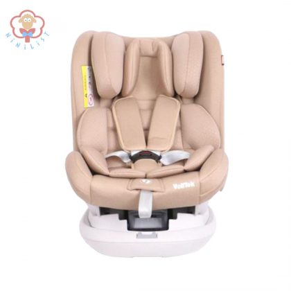 صندلی ماشین ولتک چرخشی 360 درجه رنگ کرم|صندلی ماشین VOLLTEK|سیسمونی نوزاد|سیسمونی |سیسمونی بارنی|