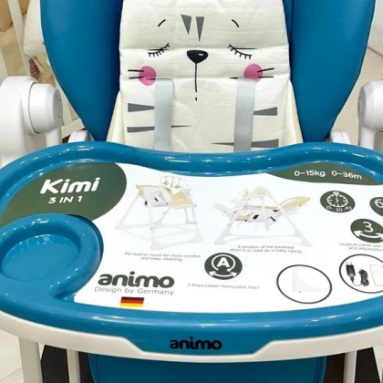 صندلی غذای کودک انیمو|صندلی غذای تابدار انیمو ANIMO|قیمت صندلی غذای تاب برقی شو کنترلدار ANIMO|صندلی غذای برقی انیمو سیسمونی بارنی|بهترین برند صندلی غذای برقی کودک|
