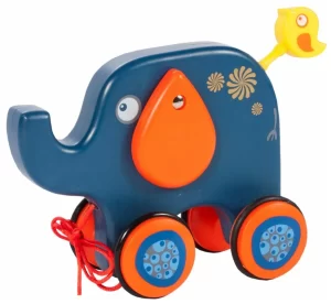 ماشین اسباب بازی دخترانه بچگانه چرخدار فیل - سیسمونی بارنی